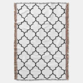 Schwarzes auf weißem Hintergrund-Marokkaner Decke (Vorderseite Vertikal)