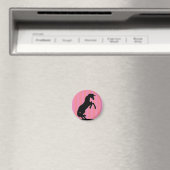 Schwarzes Aufzuchtorn (rosa gestreift) Magnet (In Situ (Geschirrspüler))