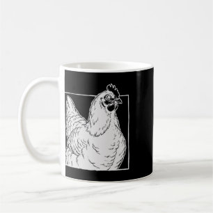 Schwarzes Australorp-Huhn - Vintage Farm Art  Kaffeetasse