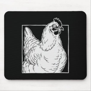 Schwarzes Australorp-Huhn - Vintage Farm Art Mousepad