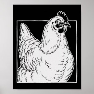 Schwarzes Australorp-Huhn - Vintage Farm Art Poster