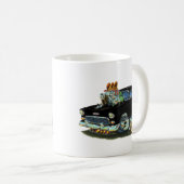 Schwarzes Auto 1955 Chevy150-210 Kaffeetasse (VorderseiteRechts)