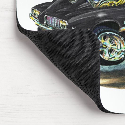 Schwarzes Auto 1970-72 Oldsmobile-Macheten-442 Mousepad (Ecke)