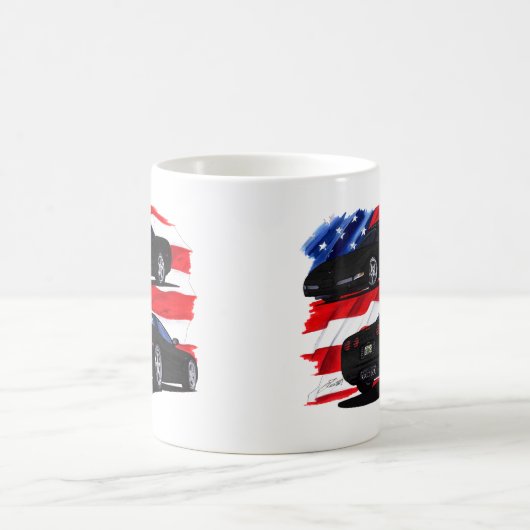 Schwarzes Auto 1998-04 Korvette Kaffeetasse (Mittel)