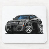 Schwarzes Auto Chryslers 300 Mousepad (Vorne)