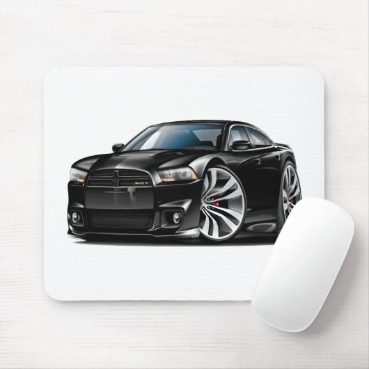 Schwarzes Auto des Dodge-Ladegerät-SRT8 Mousepad (Mit Mouse)