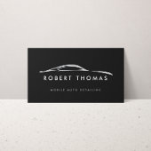 Schwarzes Auto-Detail, Auto-Reparatur-Logo Schwarz Visitenkarte