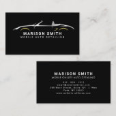 Schwarzes Auto Details, Auto-Reparatur-Logo Schwar Visitenkarte (Vorne/Hinten)