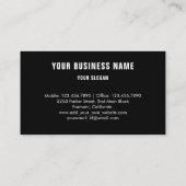 Schwarzes Auto Details, Auto reparieren Schwarz Visitenkarte (Rückseite)