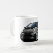 Schwarzes Auto Fiats 500 Kaffeetasse (Vorderseite Links)