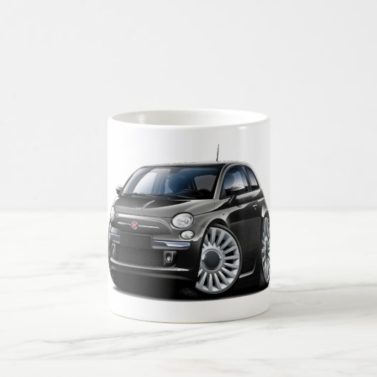 Schwarzes Auto Fiats 500 Kaffeetasse (Mittel)