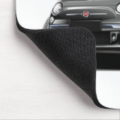 Schwarzes Auto Fiats 500 Mousepad (Ecke)