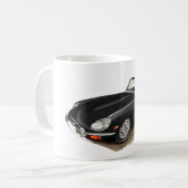 Schwarzes Auto Jaguars XKE Kaffeetasse (Vorderseite Links)