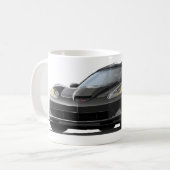 Schwarzes Auto Korvette ZR1 Kaffeetasse (Vorderseite Links)