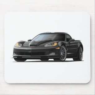 Schwarzes Auto Korvette ZR1 Mousepad