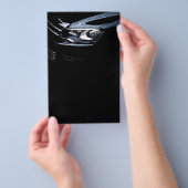 Schwarzes Auto mit Regenfall Flyer (Handgriff)