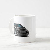 Schwarzes Auto Mitsubishis Evo Kaffeetasse (Vorderseite Links)