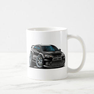 Schwarzes Auto Mitsubishis Evo Kaffeetasse