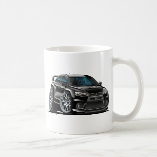 Schwarzes Auto Mitsubishis Evo Kaffeetasse (Rechts)