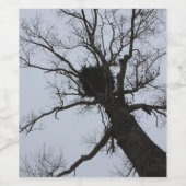 Schwarzes Bach-Nest Weinetikett (Einzelnes Label)