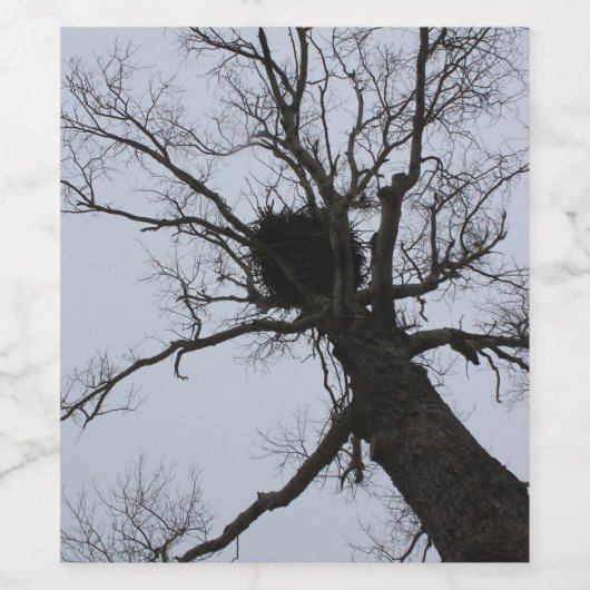 Schwarzes Bach-Nest Weinetikett (Einzelnes Label)