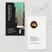 Schwarzes Backsteinmauer-Grün-leuchtende Visitenkarte (Vorne/Hinten)