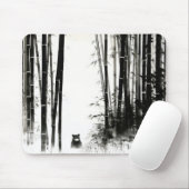 Schwarzes Bambuswald Tinte Malerei Mousepad (Mit Mouse)