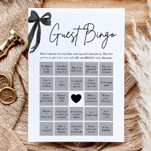 Schwarzes Band Finde den Gast Bingo Junggesellinne Einladung