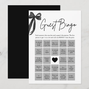Schwarzes Band Finde den Gast Bingo Junggesellinne Einladung