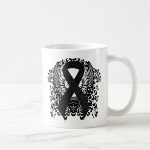 Schwarzes Band mit Flügeln Kaffeetasse