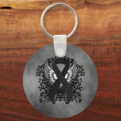 Schwarzes Band mit Flügeln Schlüsselanhänger (Vorderseite)