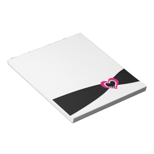 Schwarzes Band Notizblock (angewinkelt)