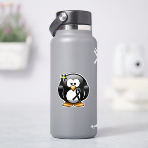 Schwarzes Band Pinguin Aufkleber