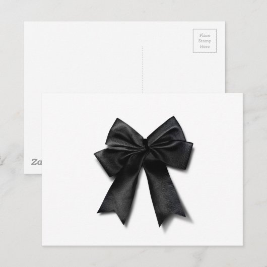 Schwarzes Band Postkarte (Vorne/Hinten)
