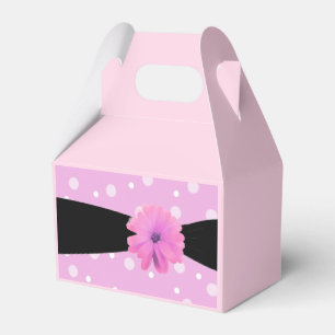Schwarzes Band rosa Blume Geschenkschachtel