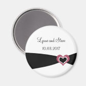 Schwarzes Band Save the Date Magnet (Vorderseite/Rückseite)