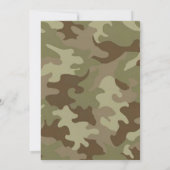 Schwarzes Band und Camouflage Abschluss Einladung (Rückseite)