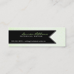 Schwarzes Band und Texturblick Mini Visitenkarte