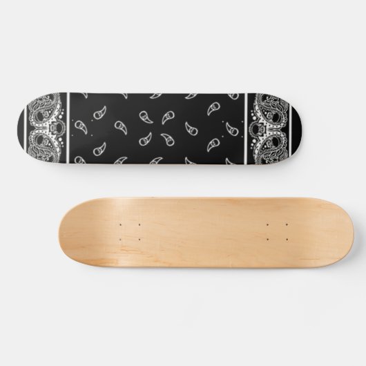 Schwarzes Bandana-Skateboard Skateboard (Horizontal)