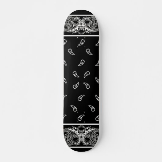 Schwarzes Bandana-Skateboard Skateboard (Vorne)