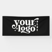 Schwarzes Banner für berufliche Firmenlogo (Horizontal)