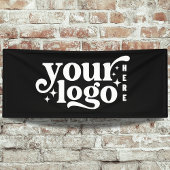 Schwarzes Banner für berufliche Firmenlogo