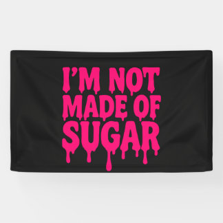 Schwarzes Banner mit Neon Pink Zitat - Anpassbar