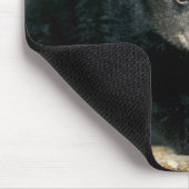 Schwarzes Bär-kleines Junges Mousepad (Ecke)