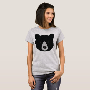 Schwarzes Bärengesicht T-Shirt