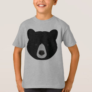 Schwarzes Bärengesicht T-Shirt
