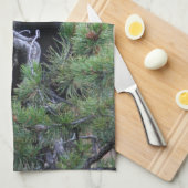 schwarzes Bärenjunges Küchentuch (Viertel Falte)