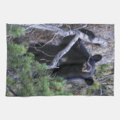 schwarzes Bärenjunges Küchentuch (Horizontal)