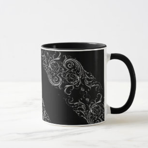 Schwarzes Barock Tasse