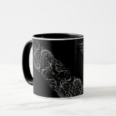 Schwarzes Barock Tasse (Vorderseite Links)